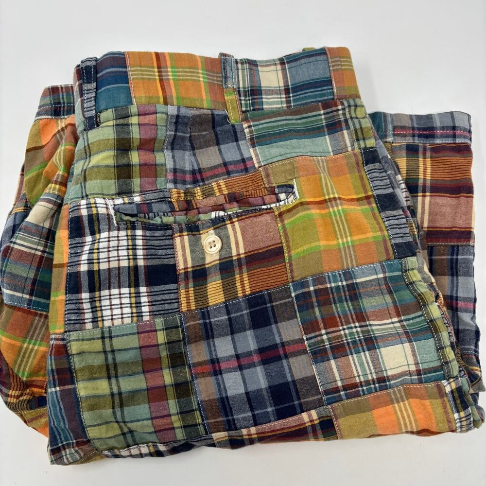 Peter Millar Mens Sz34 Multicolor Patchwork Pattern Flat Front Golf Shorts